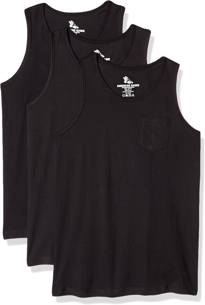 Amazon Com American Hawk Little Boys Toddler 3 Piece Pack Pocket Tank Top Black Black Black 3t Clothing