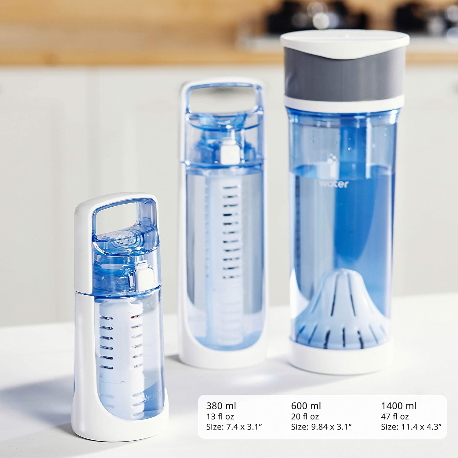 i-water Classic Portable 600 Alkaline Hydrogen Ionizer Bottle [600 ml/Blue]: Sports & Outdoors