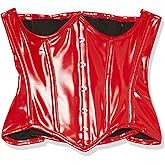 Daisy corsets womens Daisy Corsets Top Drawer Red Patent Steel Boned Underwire Curvy Cut Waist Cincher Corset