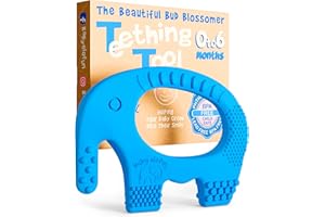 Teething Toy for Babies Age 0 to 6 Months - Baby Elefun 5x Pain Relief Smart Teether - Zero Developmental Delay Silicone Baby