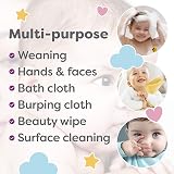 Little Gubbins 20 Reusable Baby Wipes + Free Laundry Bag 20x20cm view 2