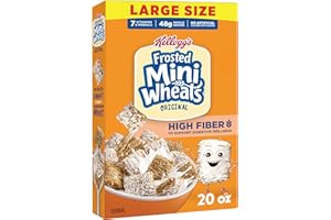 KELLOGG'S Kellogg’s Frosted Mini-Wheats Breakfast Cereal, High Fiber, 48g Whole Grain, Large Size, 20 oz