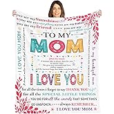 Brithjaiy to My Mom Blanket, Mother's Day Christmas Birthday Gifts for Mom from Daughter Son, Mother Birthday Presents Gift for Mothers Day Christmas