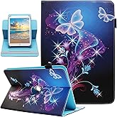 Universal 7 8 Inch Android Tablet Case Cover | for All 7.0 - 8.5 Inch Tablet, PU Leather Folio Stand Cover, 360 Degree Rotating, Multi-Angle Viewing Stand