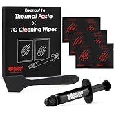 Thermal Grizzly Kryonaut - 1 Gram - Extremely High Performance Thermal Paste + 12 Cleaning Wipes 6 Wet &amp; 6 Dry - for Demanding Applications and Overclocking CPU/GPU/PS4/PS5/Xbox