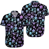 fat mummy Mens Halloween Hawaiian Shirt, Horror Friends Shirts for Men Women Short Sleeve