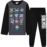 One Piece Pajama Set for Boys, Teens, Loungewear with Long Sleeve Top and PJ Pants, Sleepwear PJs, Anime Gifts for Boys