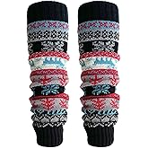 Wool Blended Leg Warmers for Women Winter, Festivel Look Knee High Socks Bohemian Thick Socks by Daisy&Dino