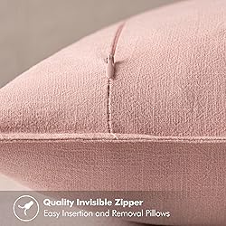 MIULEE Decorative Linen Euro Sham Pillow Covers