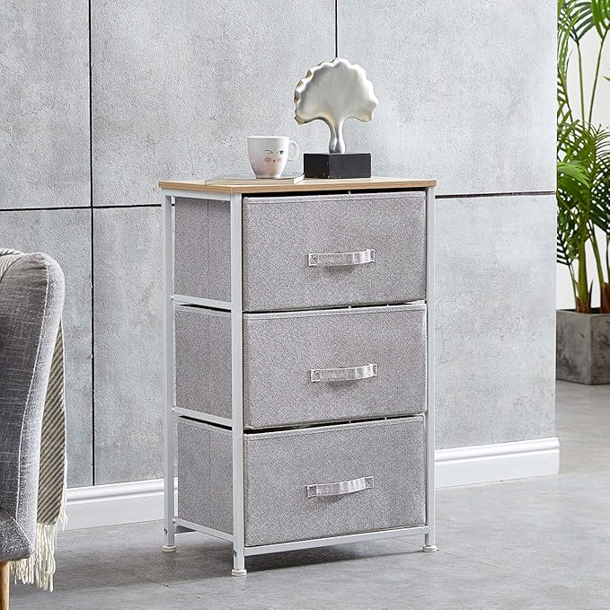 nozama Fabric Chest of Drawers Bedroom Fabric Dresser Storage Tower