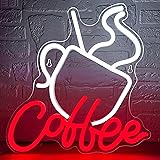 Blecode Coffee Neon Sign for Wall Decor Bright Led
