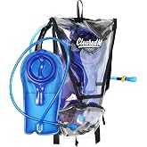 ClearedM Clear Hydration Pack - Clear Backpack with 1.5L Water Bladder Included, Hydropack for Festivals and Raves