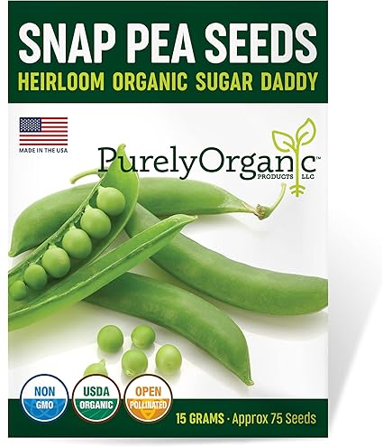 50 Sugar Ann Snap Pea Seeds - Stringless, Sweet Green Peas (Pisum Sativum) - Seedville USA