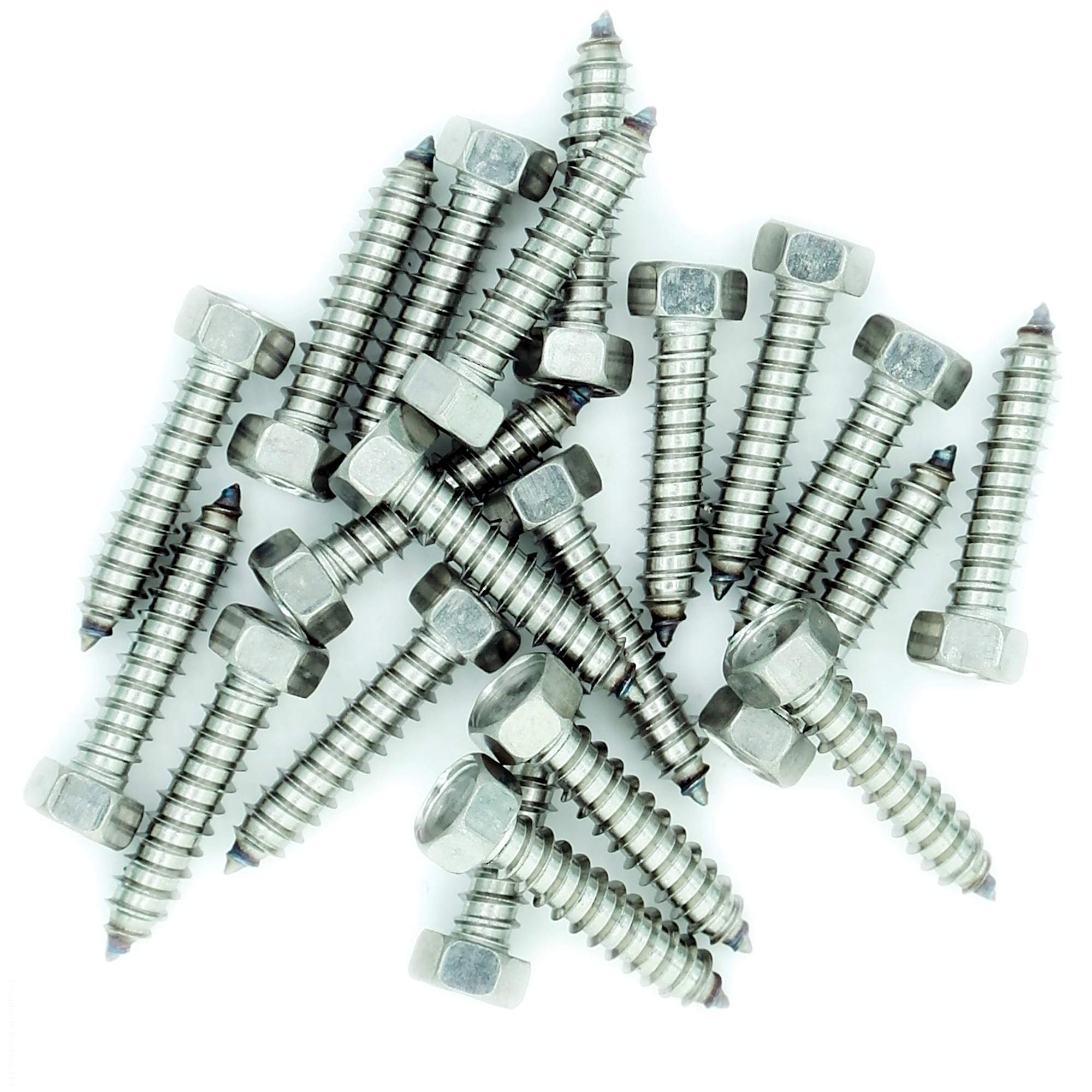 No.8 x 2 (4.2mm x 50mm) Hex Self-Tapping Screw - Stainless Steel (A2) (Pack of 20)