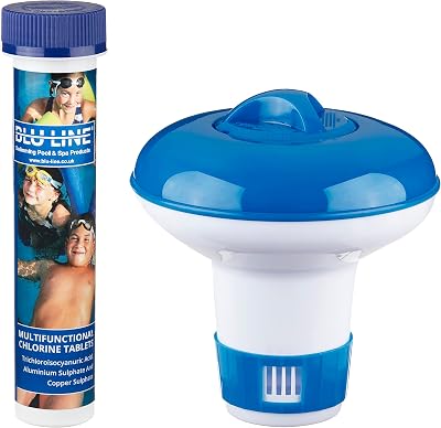 Blu-Line Small Floating Chlorine Dispenser with 10 x 20g Tablets + Free Test