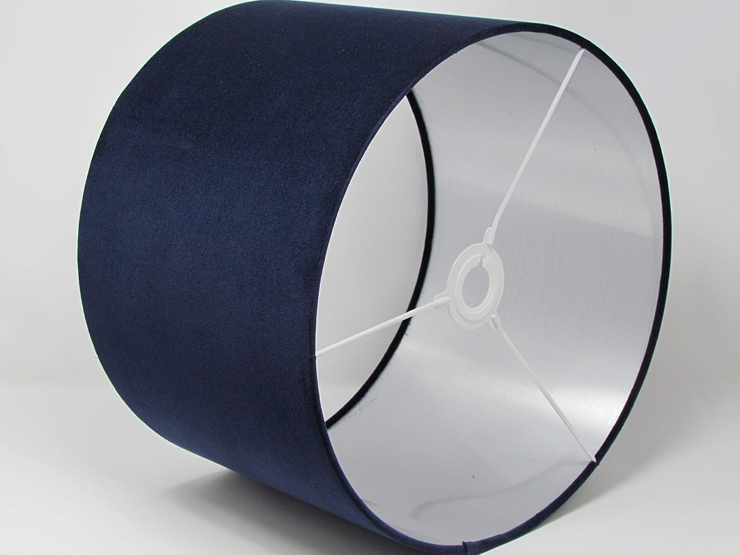 Handmade Dark Navy Blue Velvet with Brushed Silver Metallic Lined