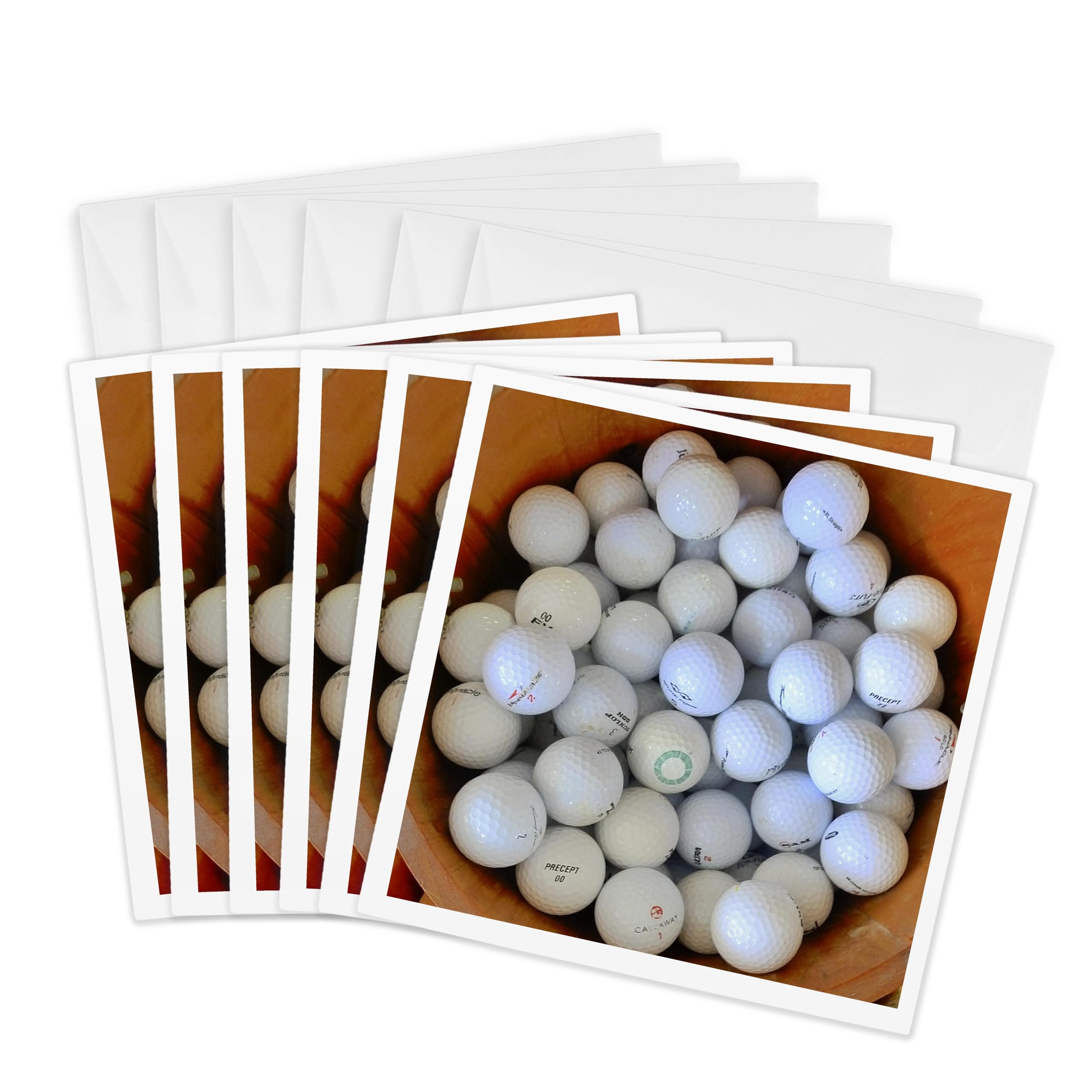 3dRose gc_31126_1 6 x 6-Inch "Bucket of Balls" Greeting Card (Pack of 6)