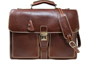 Floto Novella Leather Briefcase Attache Messenger Bag