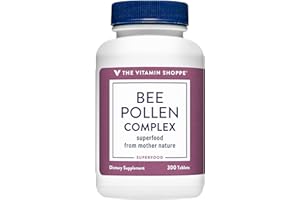 The Vitamin Shoppe Bee Pollen Complex 1,000MG, Superfood with Bee Propolis and Royal Jelly, Seasonal Immune System Support (300 Tablets)