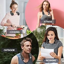 Portable Neck Fan, Hands Free Bladeless