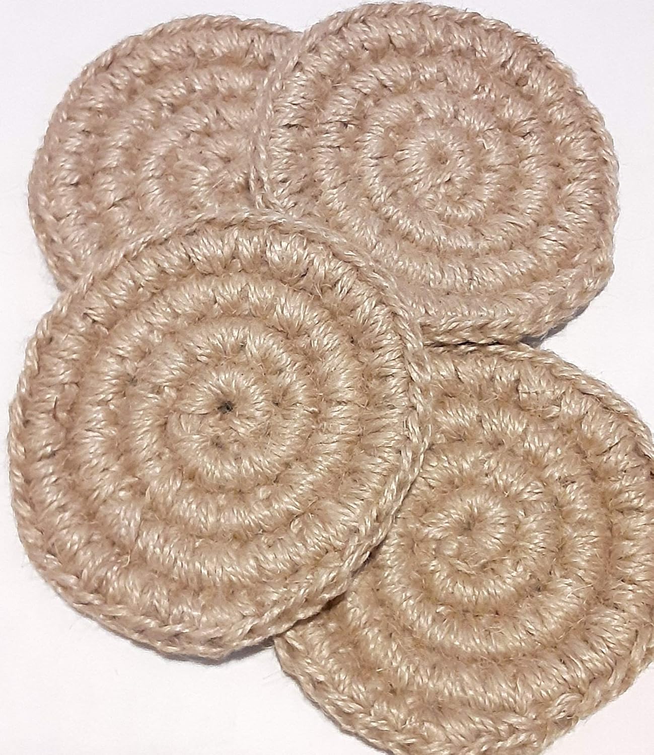 Jute Coaster. Crochet Round Coaster. Home decor Dining. Set