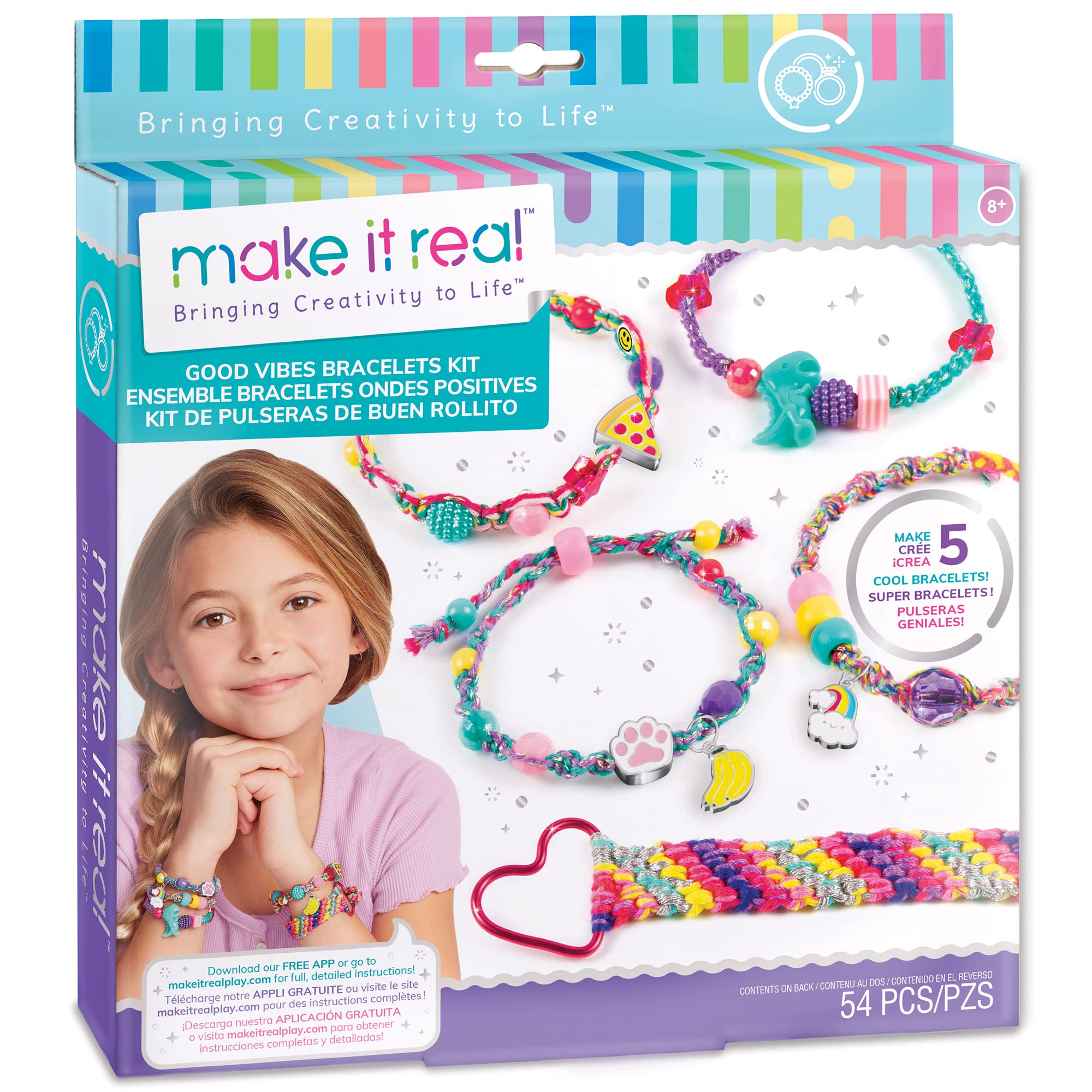 Make It Real 1316 Jewellery Making Sets for Children, Multi-Coloured