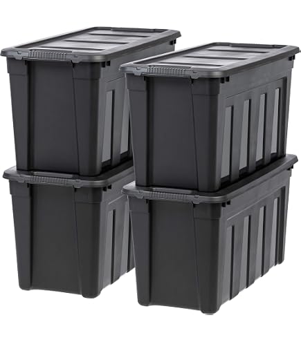 期間限定値下げ❗️ 17SS Large l Storage Box Amazon.com - CX BLACK & YELLOW Heavy Duty Storage Bins with Lids