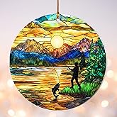 Fly Fishing Ornaments for Christmas Tree - Fishing Christmas Ornament for Men, Dad, or Husband, Fisherman Christmas Ornament Gift, Gifts for Fisherman, Men, Dad, Husband, Hanging Decoration for Tree