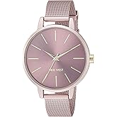 Nine West Women's NW/2280PKPK Pink Mesh Bracelet Watch