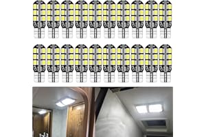 UNXMRFF 921 922 912 LED Bulbs White Super Bright 24-SMD Camper Light Bulbs T10 168 194 LED Bulb for 12V RV Light Bulbs, Travel Trailer RV Interior Ceiling Lights, Car Dome Map lights (Pack of 20)