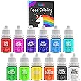 Food Coloring Set - 12 Vivid Colors Food Coloring Set for Baking, Cake Decorating, Cookie, Fondant and Macaron - Liquid Tasteless Food Color Dye for Handmade Crafts Making - .25 fl. oz. Bottles