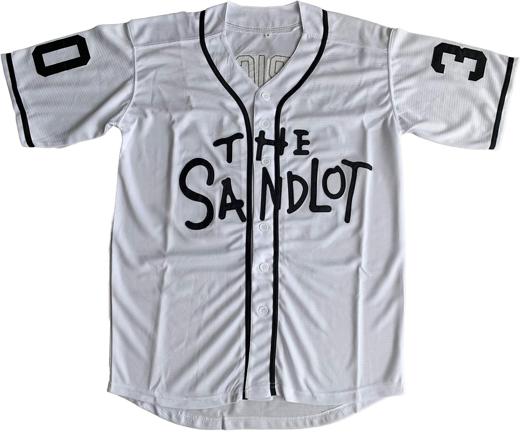 PhoneutrixBenny 'The Jet' Rodriguez 30 The Sandlot Bel Air Short Sleeve Squints Yeah-Yeah Baseball Jersey