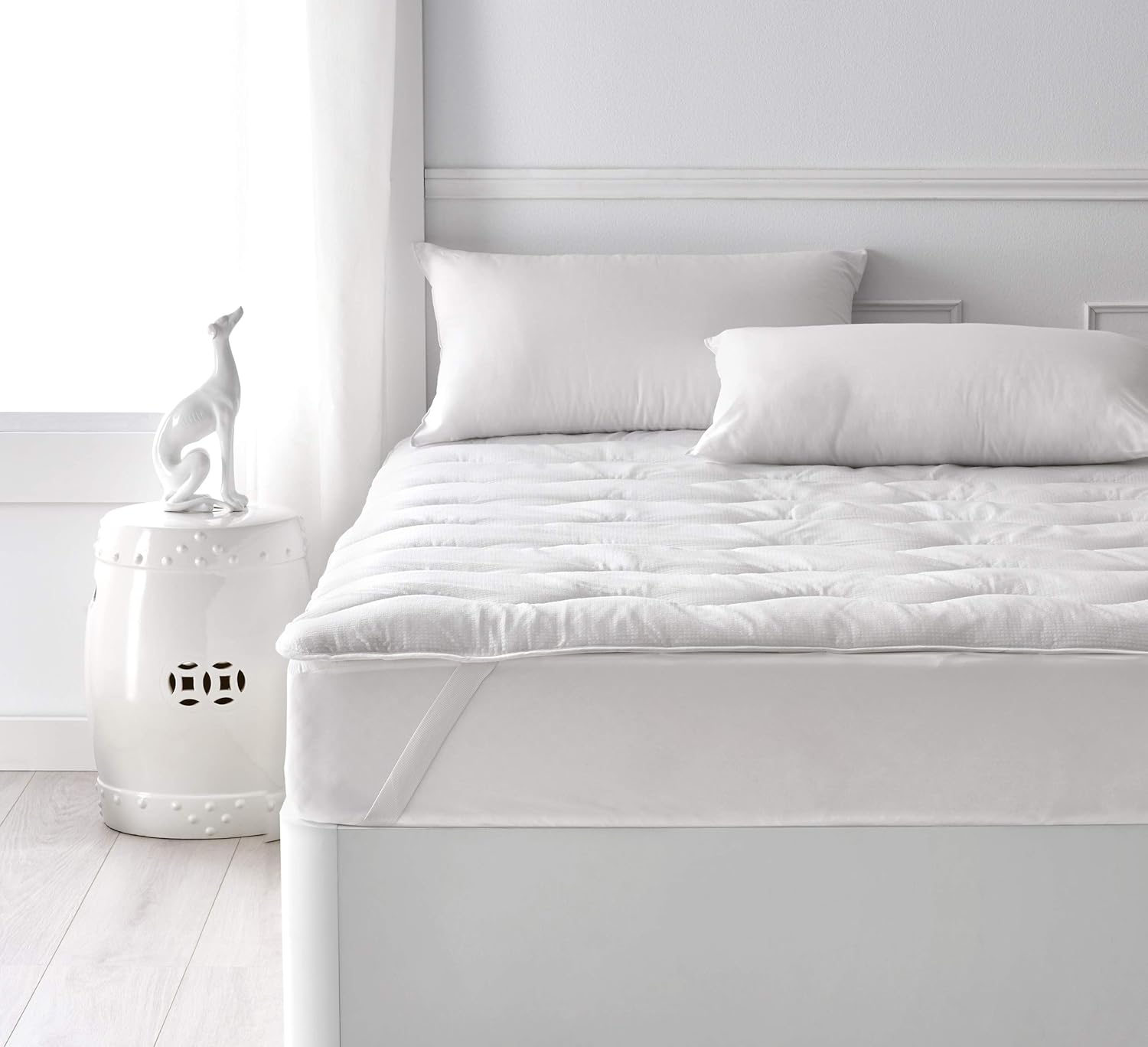 Classic Blanc - Topper/Sobrecolchón de fibra termorregulador ...