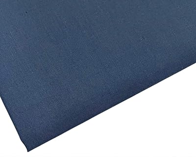 M & J Plain Navy Blue Fabric 44 112cm Wide Polycotton 95GSM 4m