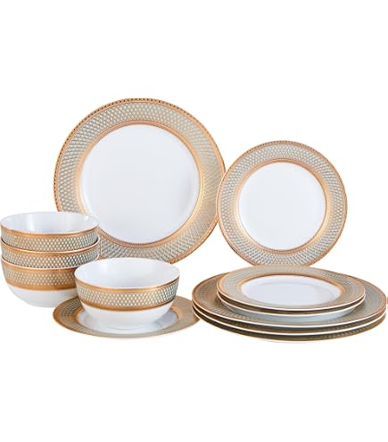 Amazon.com | Noritake Rochelle Gold 5-Piece Place Setting, Service