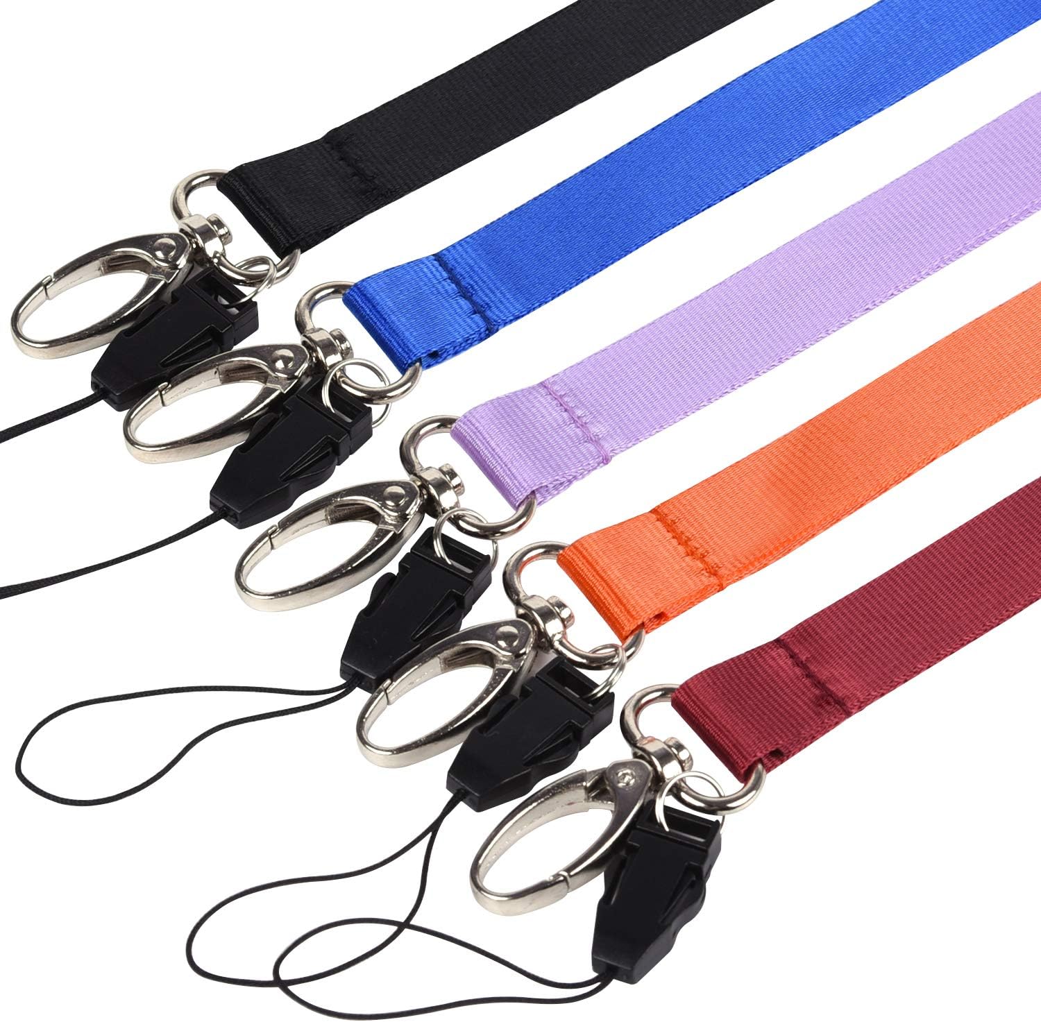 wisdompro Office Lanyard, 10 Pack 23 Inch Polyester Neck Strap with Oval Clasp for Badge Holder ID Card, Keys, Keychain, USB - Image 5