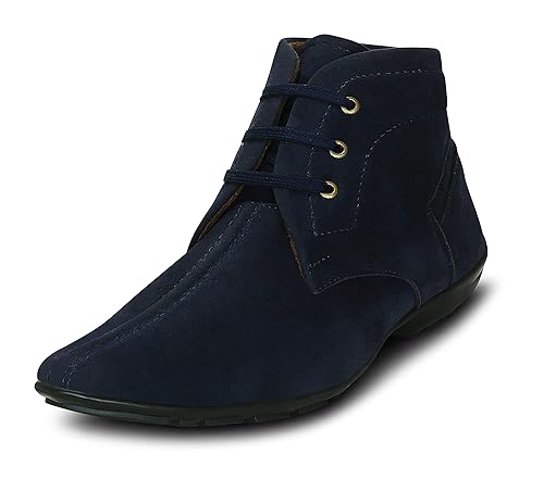 blue leather chukka boots