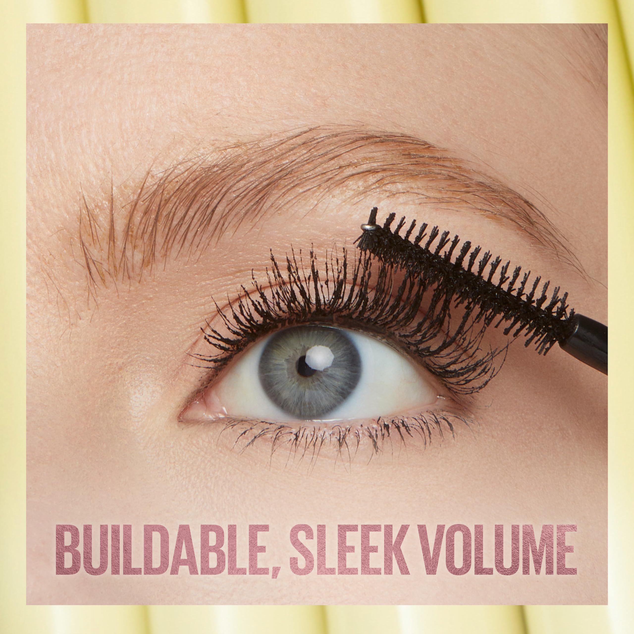 MAYBELLINE The Colossal Bubble Washable Mascara, Buildable Mascara Volume and Length Formula for Bold, Separated Lashes, Blackest Black, 1 Count