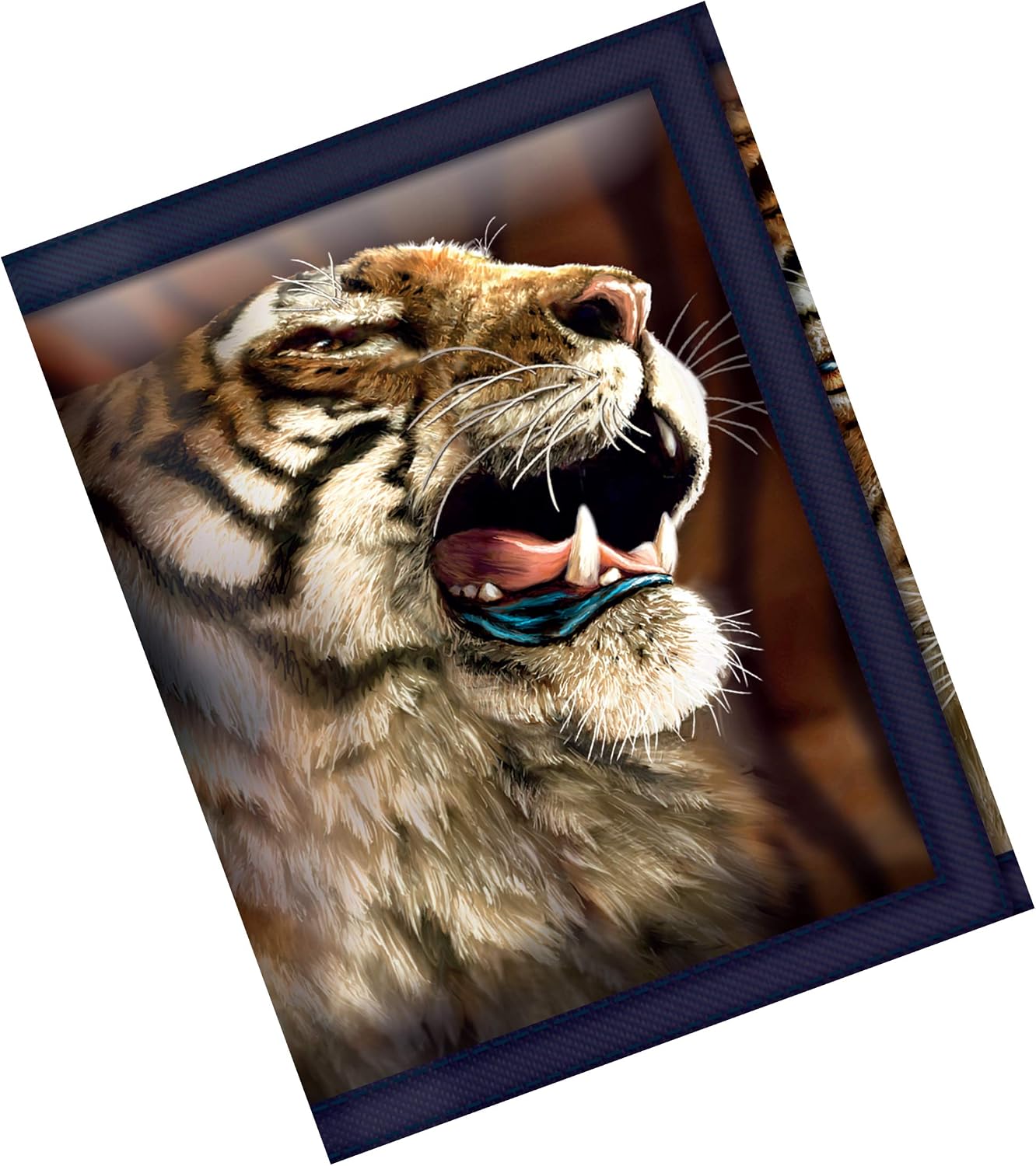 3D LiveLife Wallets, Tiger Stripes from Deluxebase. Cool Lenticular Big Cat Trifold Wallet with Zipper, Coin Pocket