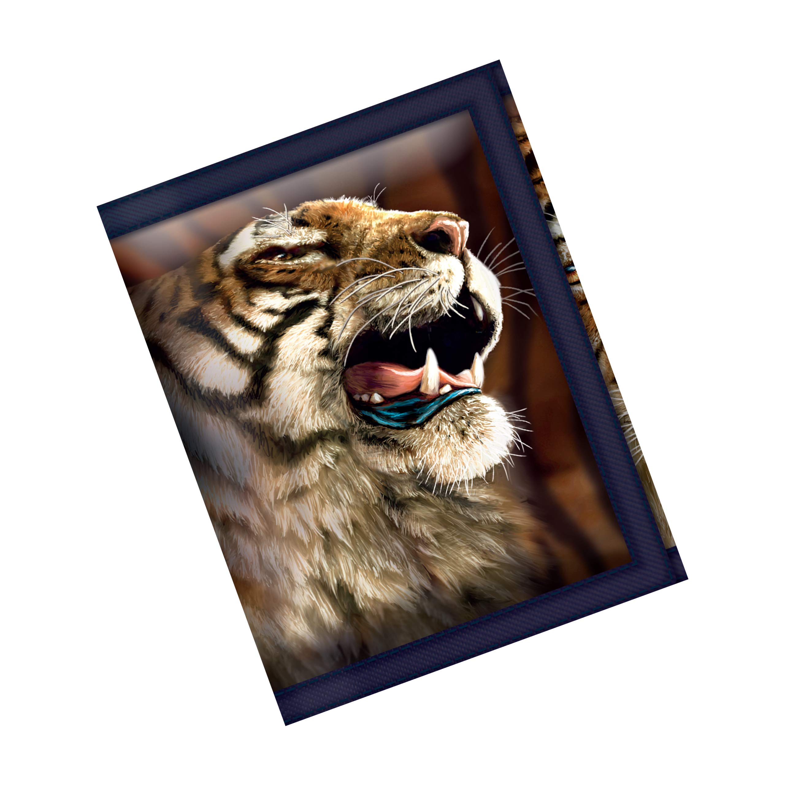3D LiveLife Wallets - Tiger Stripes from Deluxebase. Cool Lenticular Big Cat Trifold Wallet with Zipper, Coin Pocket, Keyring and Card Holder. Animal Themed Small Gifts for Men and Women.