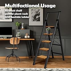 Taranta 5 Step Ladder, Portable Folding Ladder with