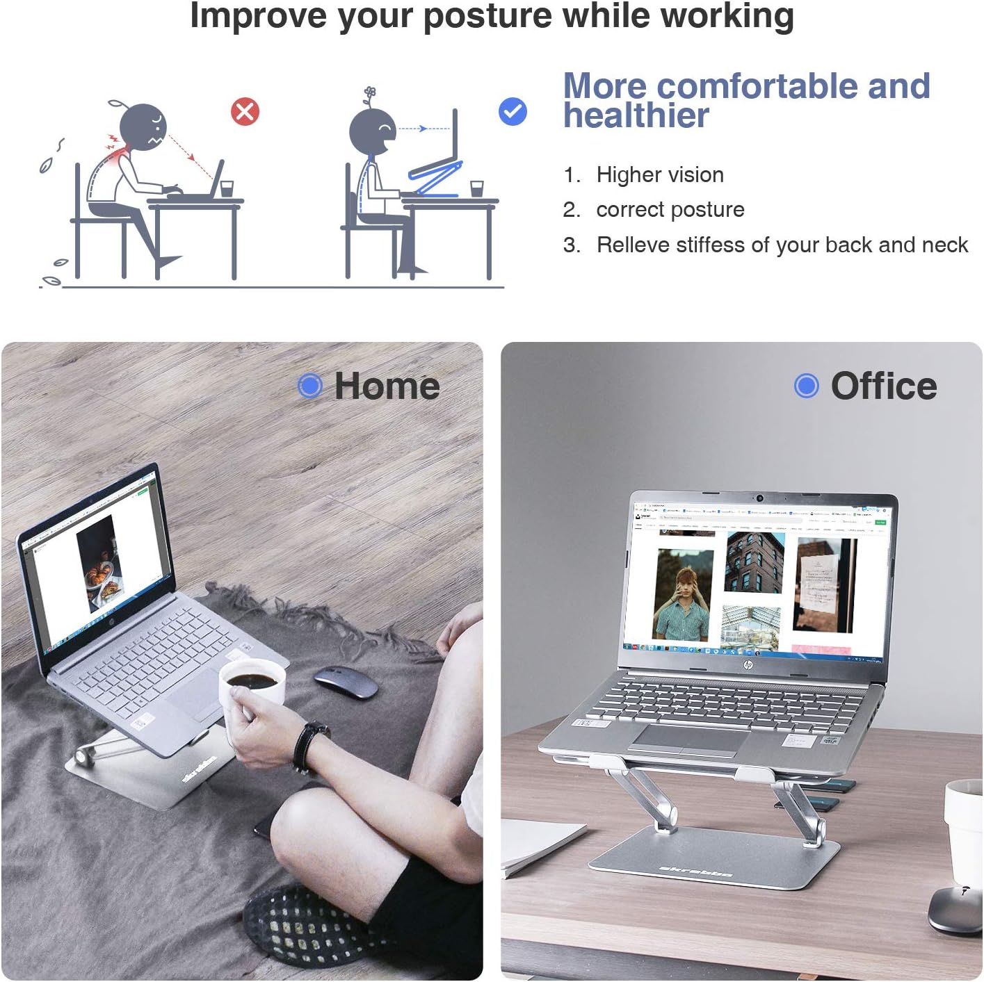 Desktop Adjustable Laptop, Elevate to HeatVent with Riser Laptop EPN