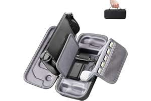 Edtran Steam Deck Case Compatible With Steam Deck Gaming Console Travel Companion,Steam Deck Carrying Case - Protective Hard Carry Case with Large Storage Accessories Capacity and Dual Zipper Design