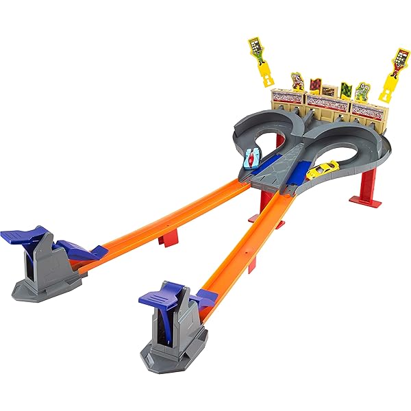 hot wheels corkscrew crash track set amazon