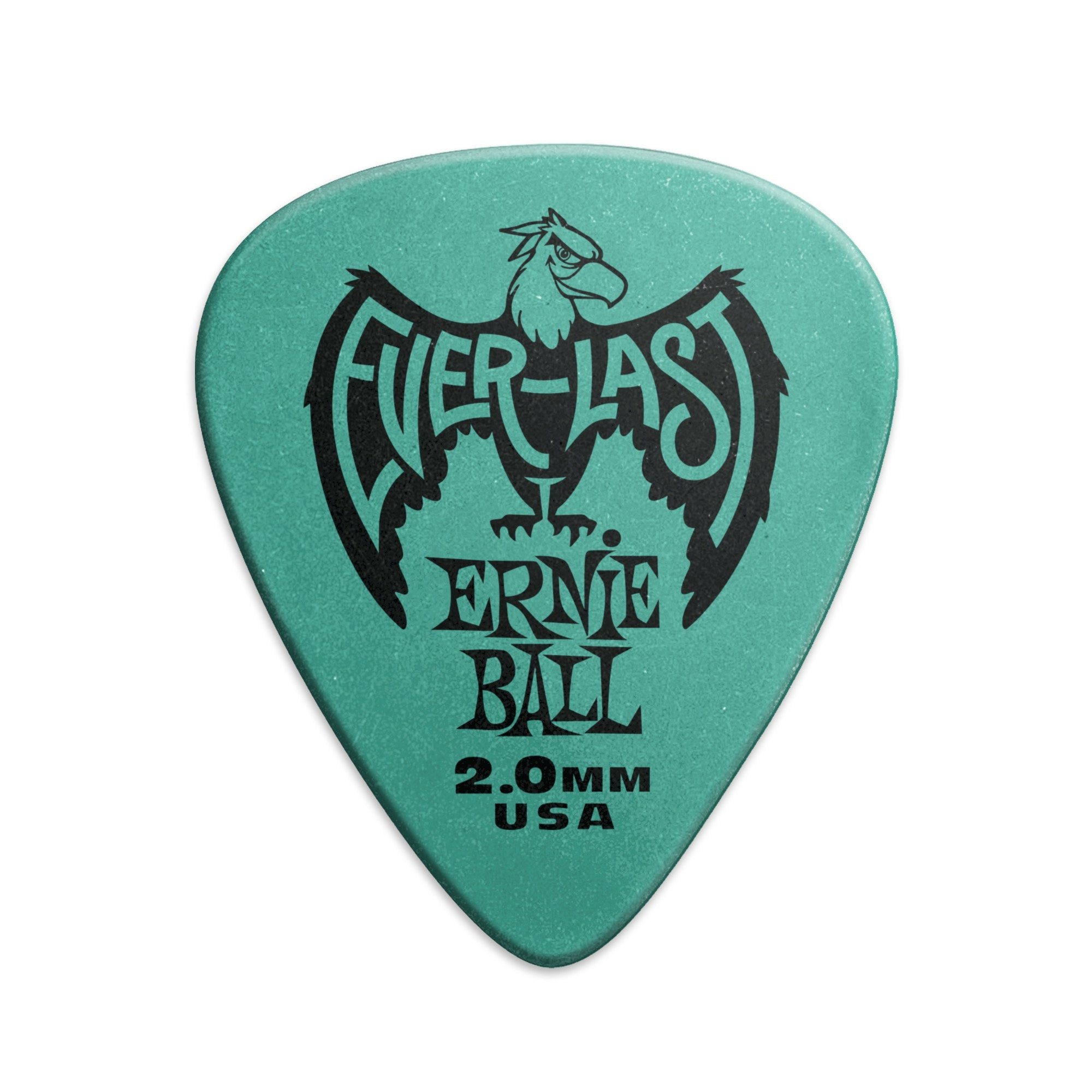 Ernie Ball 2.0 mm Teal Everlast Picks 12-pack