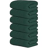 Tens Towels Pack of 6 Hand Towels, 100% Cotton, Lighter Weight, Quick to Dry, 16 x 28 Inches, Super Soft & Absorbent, Perfect for Bathroom & Kitchen (Hunter Green)