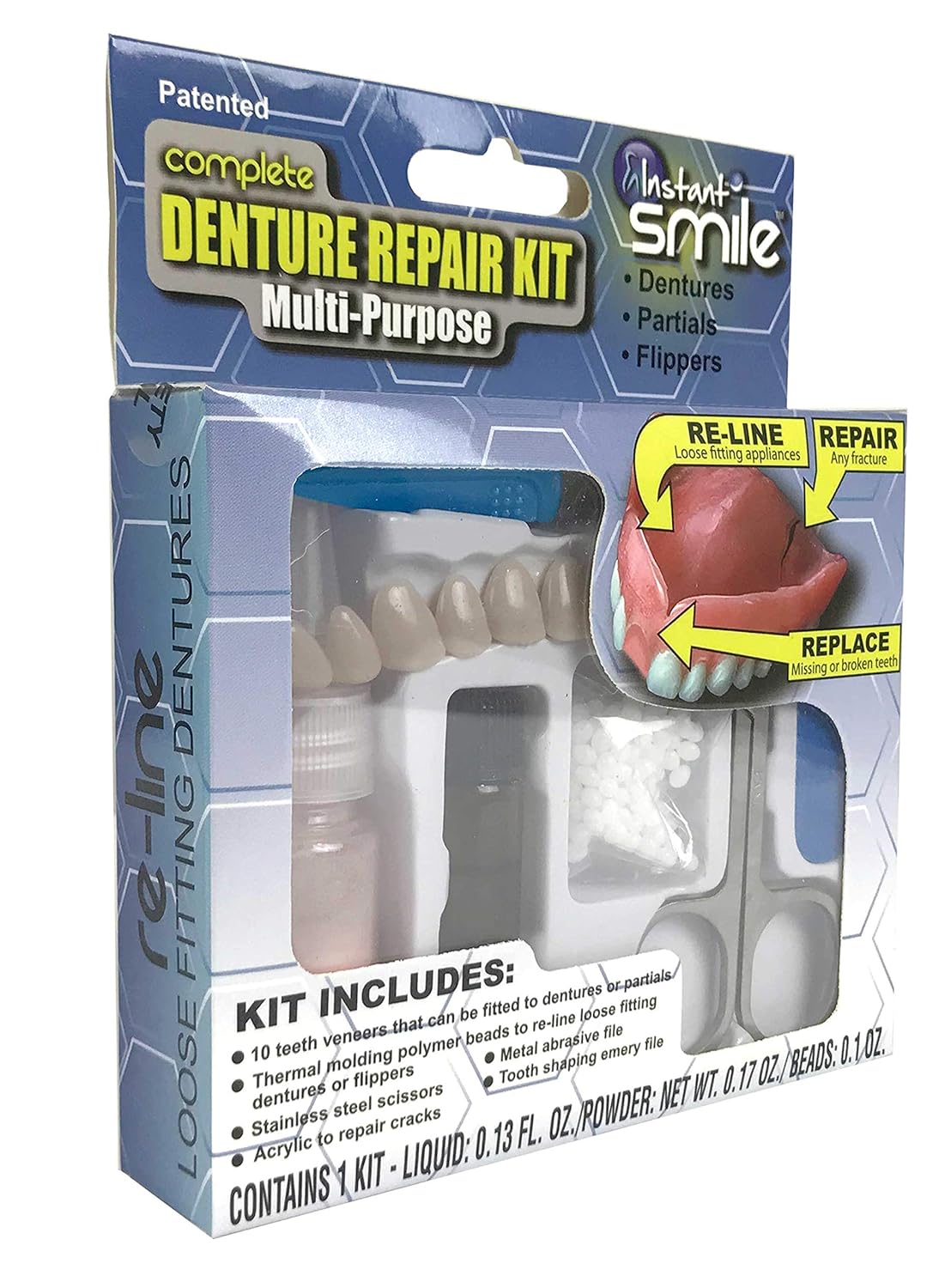 Instant Smile Complete Denture Repair Kit: Beauty