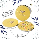 CGB Giftware Bee Happy Compact Mirror Yellow Gift Boxed 2 Magnifications GB03892 view 2