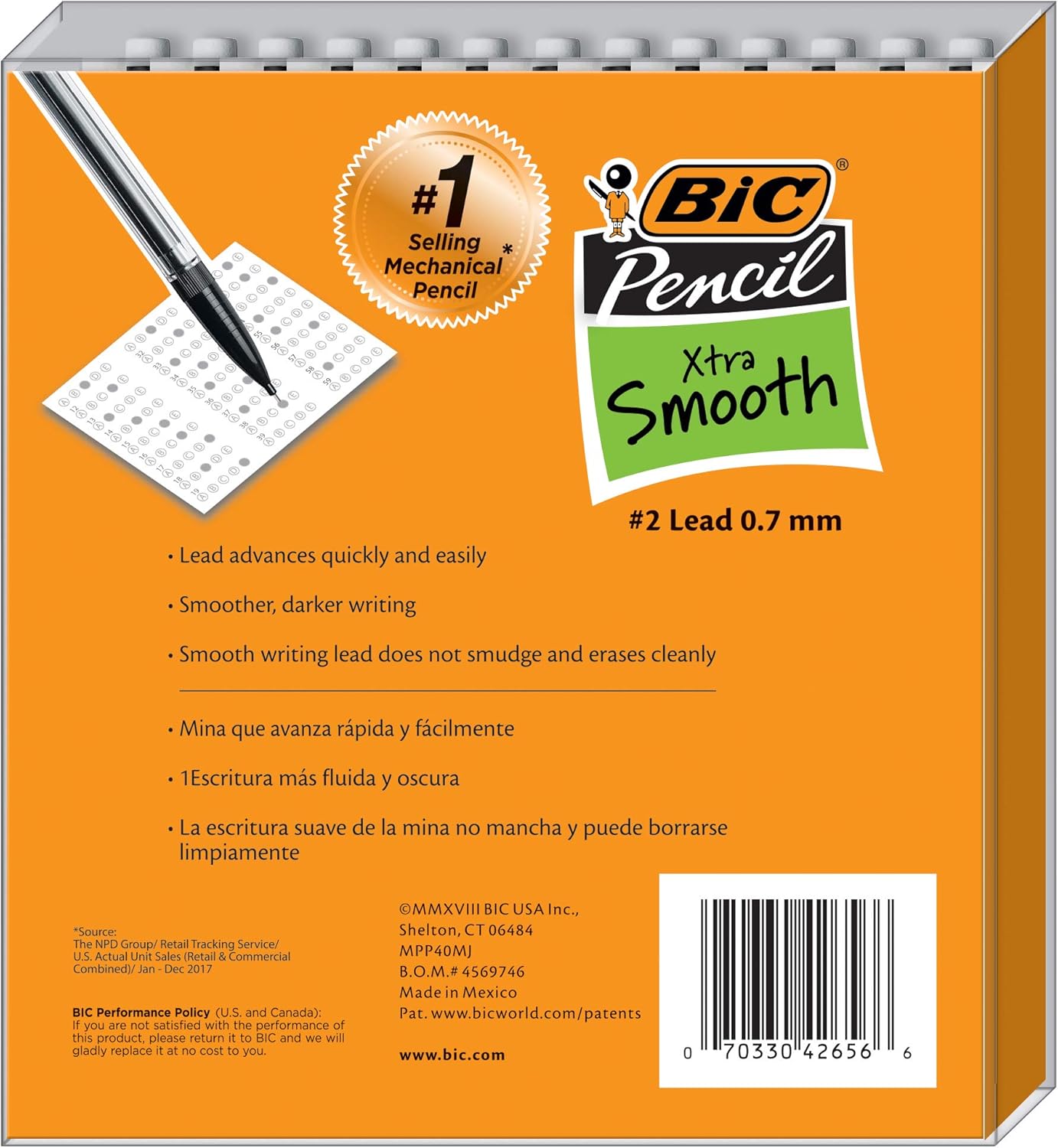 BIC Xtra-Smooth Mechanical Pencil, Medium Point (0.7 mm), 40-Count : Office Products