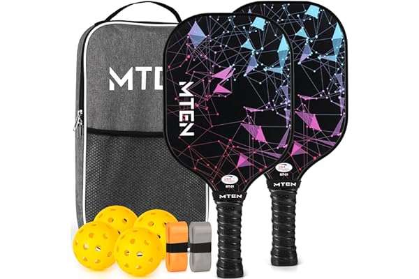 Pickleball Paddles, USAPA Approved Fiberglass Surface Pickleball Set with Pickleball Rackets, Pickleball Paddles Set ​for Men Women